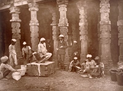 Group of Moulders at work at the Kutb by British Photographer